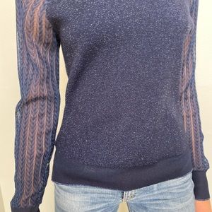 rag & bone navy sparkle sweater size medium $400